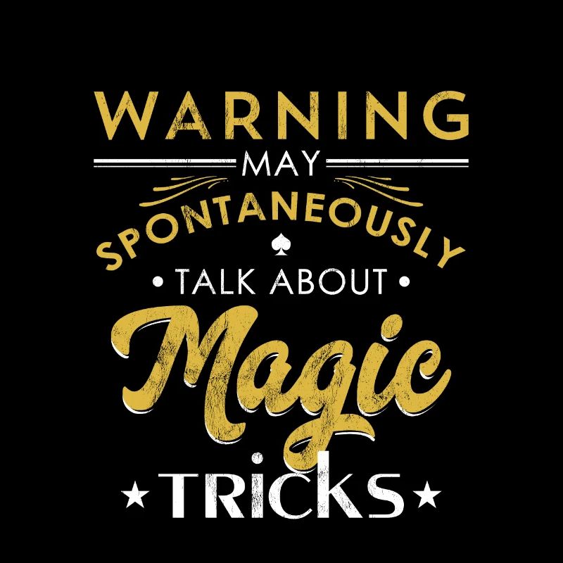 Le magicien parle spontanément de tours de magie