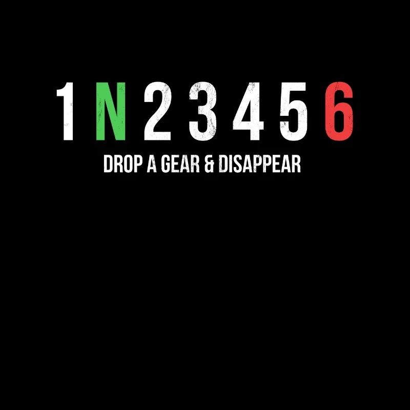 Motorcycle Gears Drop A Gear And Disappear Print