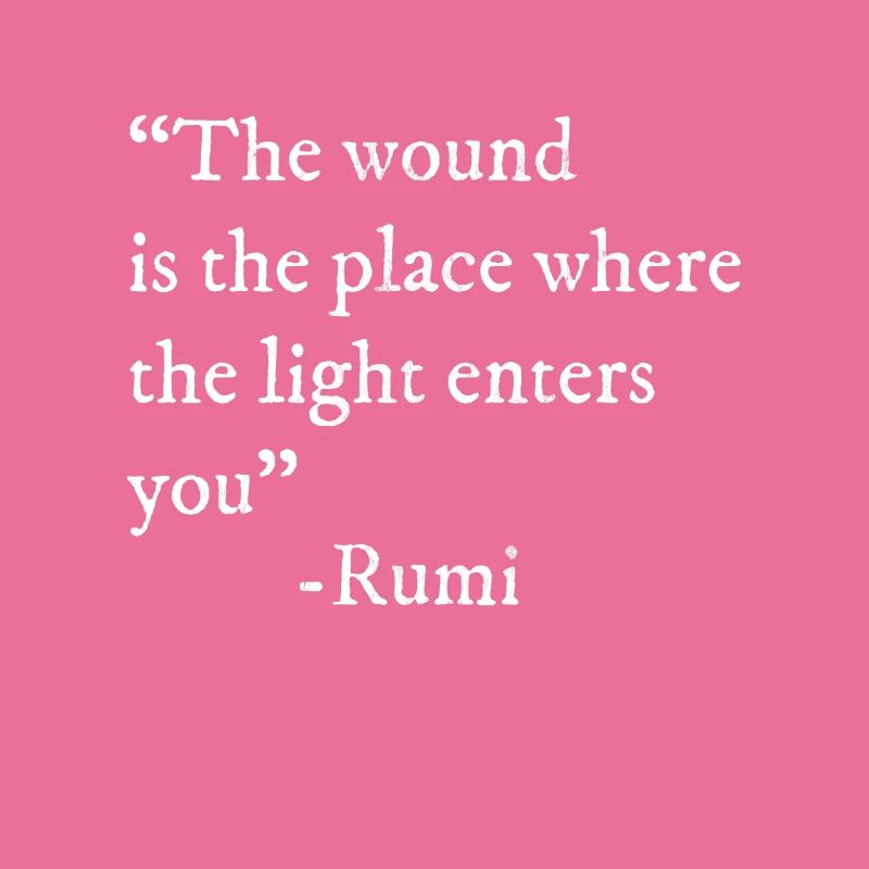 La lumière entre dans l'impression de citation de Rumi