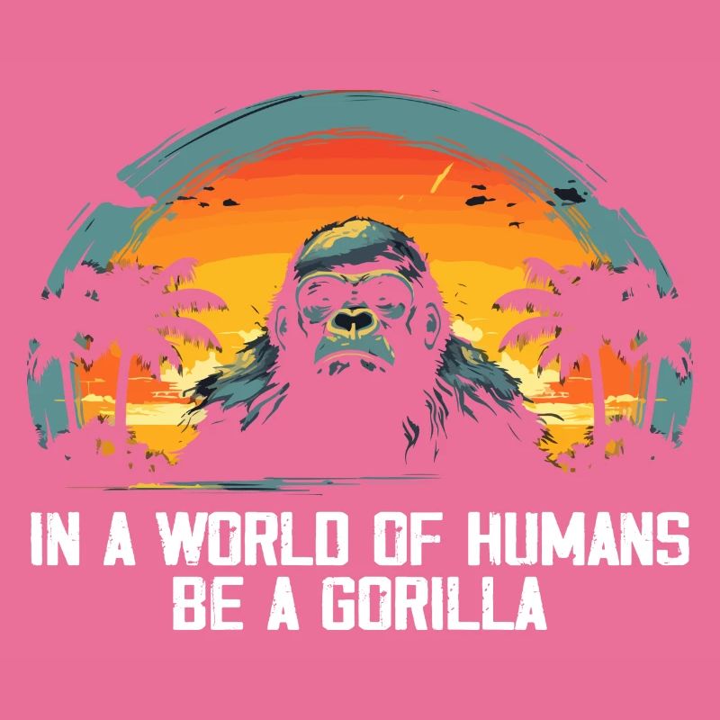 In einer Welt der Menschen Sei ein Gorilla Gorillas Gorillas