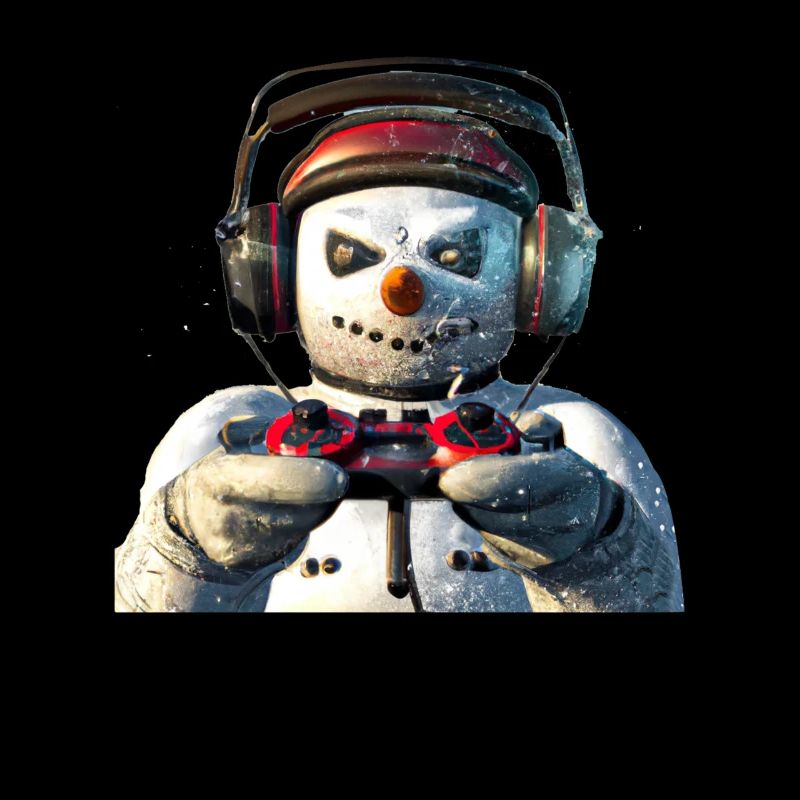 Schneemann Zocken Gamepad
