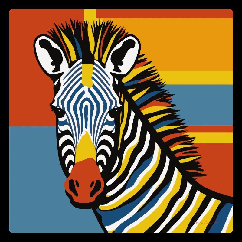 Zebra in Pop Art