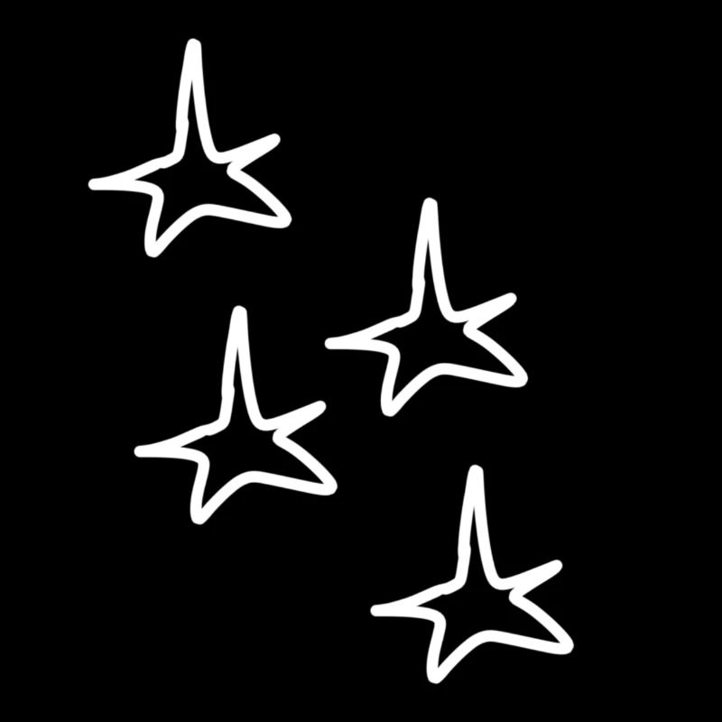 Four Star Star Symbol Shapes