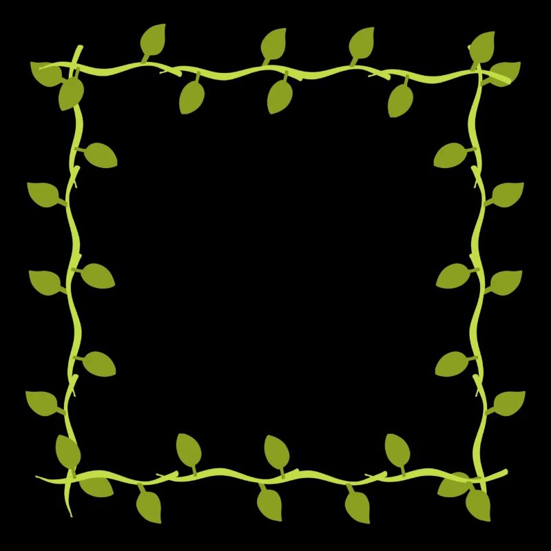 Four Leaves Line Nature Frame Sheet