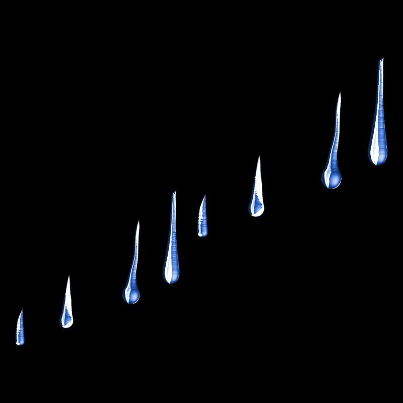 blue water drops line water
