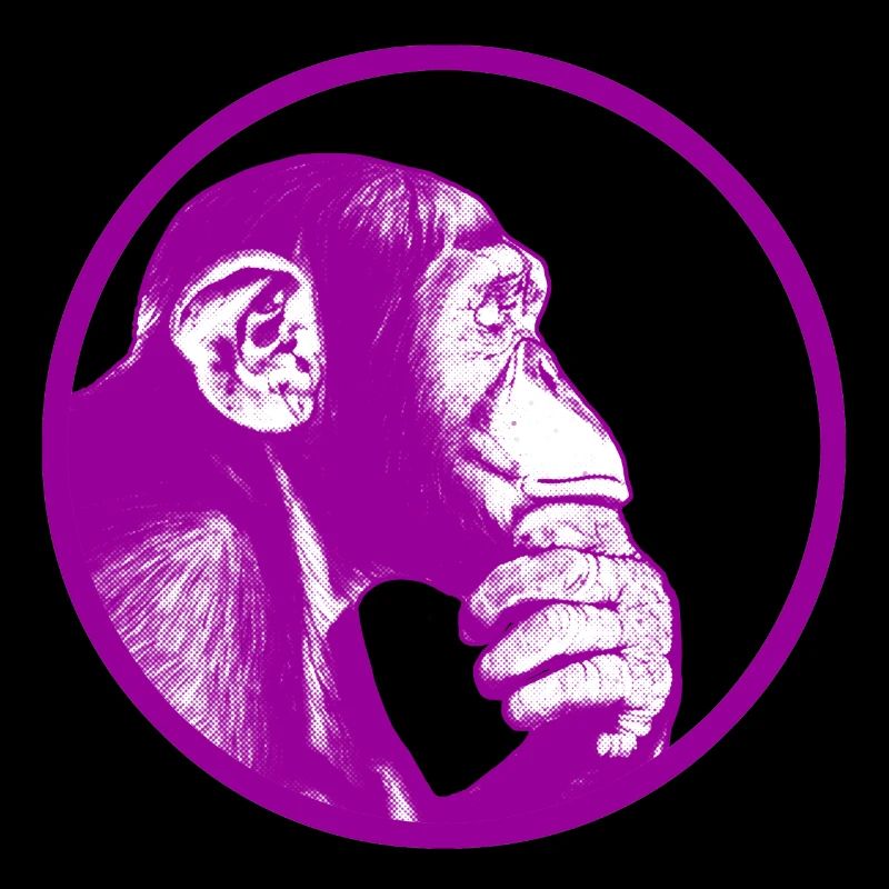 Think after monkey chimpanzee