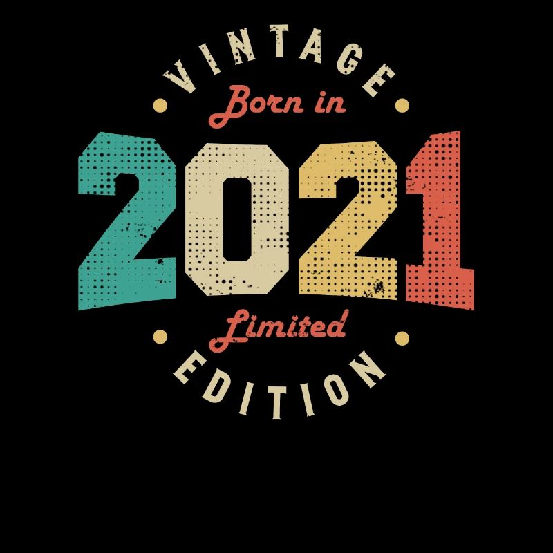 Vintage 2021 Original 2021 Anniversaire Rétro 2021