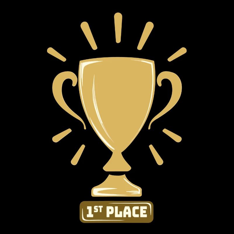 1. Platz Gold Sieger Gewinner Winner Erster Sieg