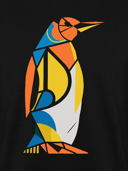 Bunter Pinguin Geometrisches Kunstwerk