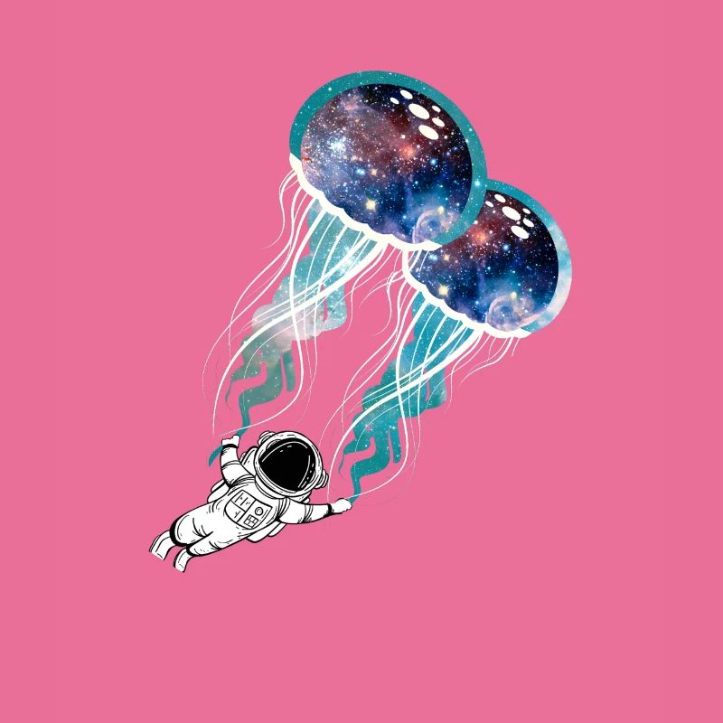Nebula Galaxy Astronaut Outer Space Jellyfish