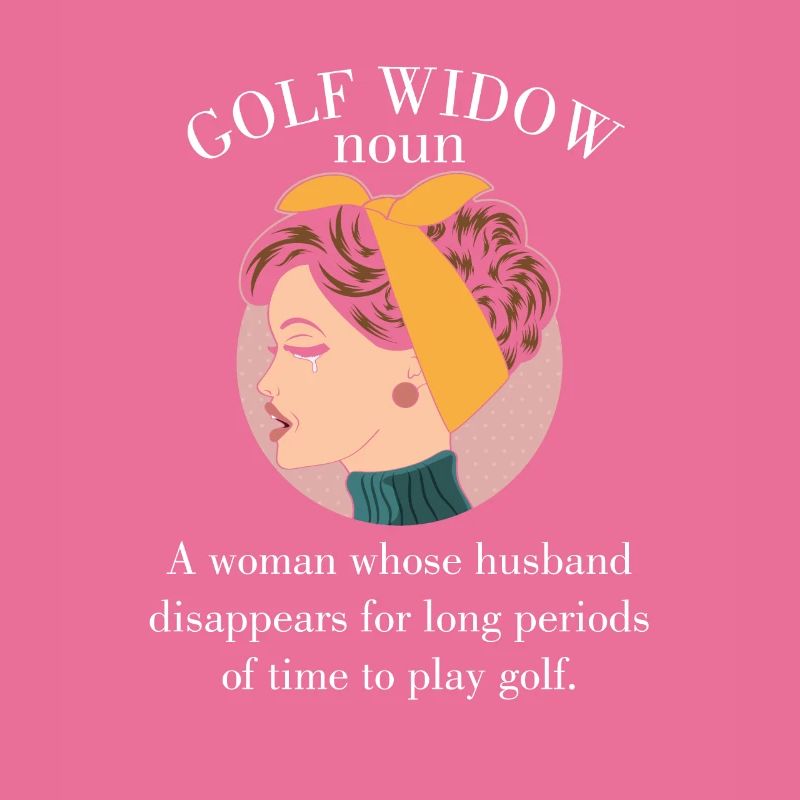 Frau Ehemann Golfer lustiges Geschenk Golf Witwe Nomen