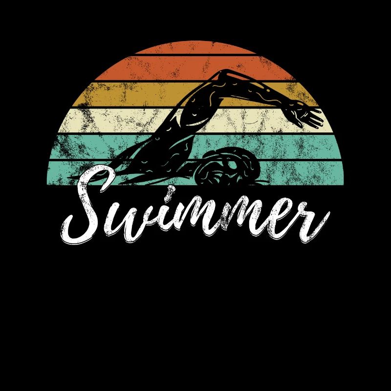 Schwimmen Schwimmer Retro