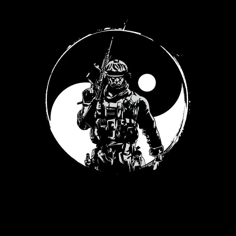 Soldat Yin Yang Vétéran de l'armée militaire Harmony