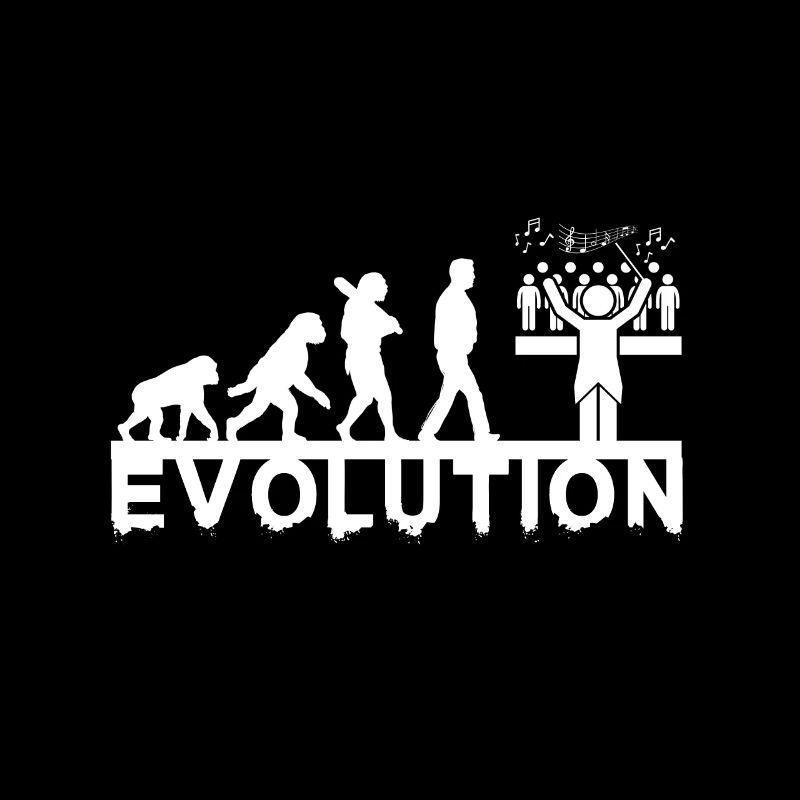 Chorleiter Evolution Chor Chormusik Geschenk