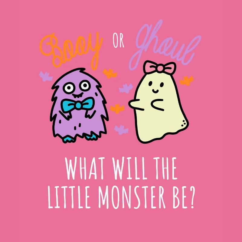 Junge oder Mädchen Monster Halloween Gender Reveal