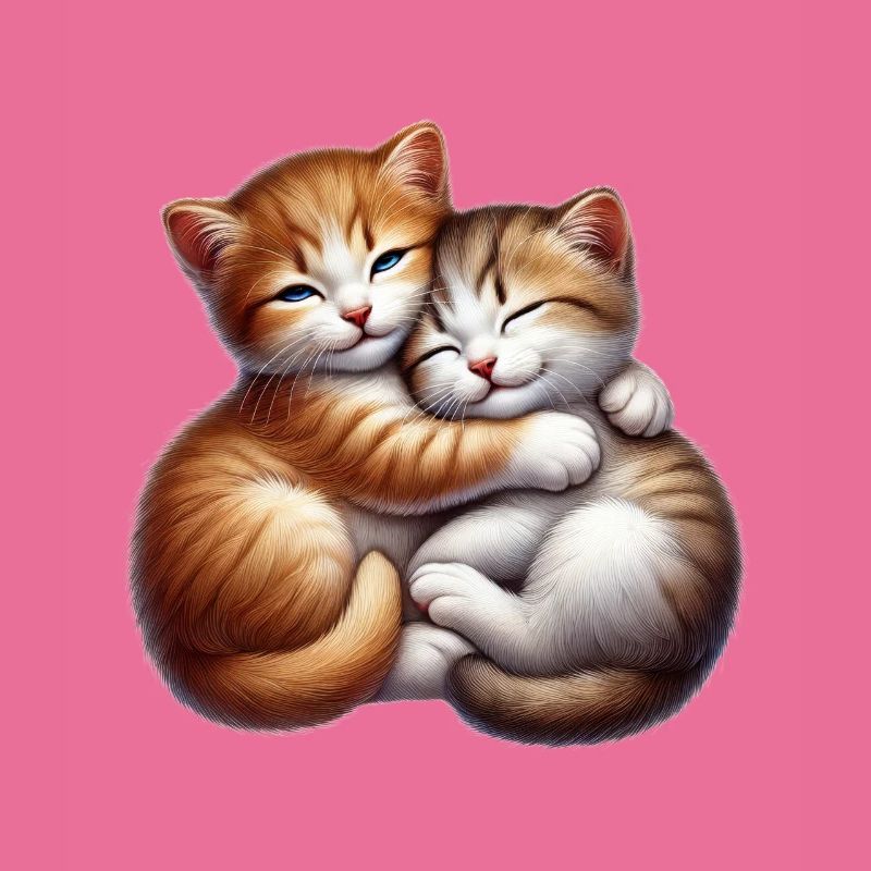 Deux chatons câlins dans une étreinte affectueuse
