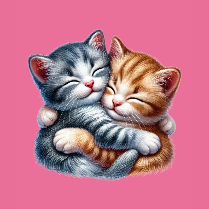 Deux chatons câlins dans une étreinte affectueuse