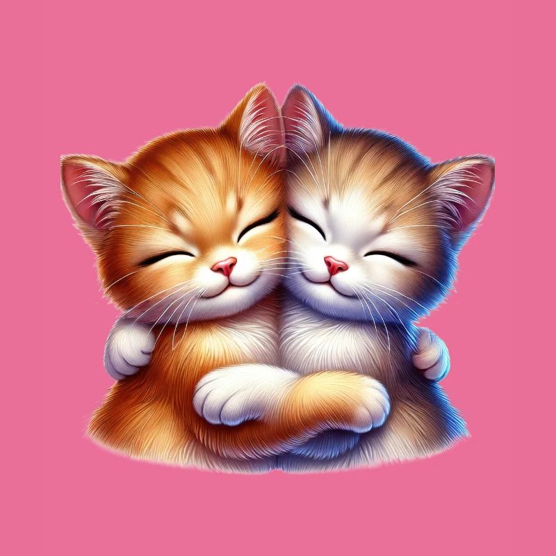 Deux chatons câlins dans une étreinte affectueuse