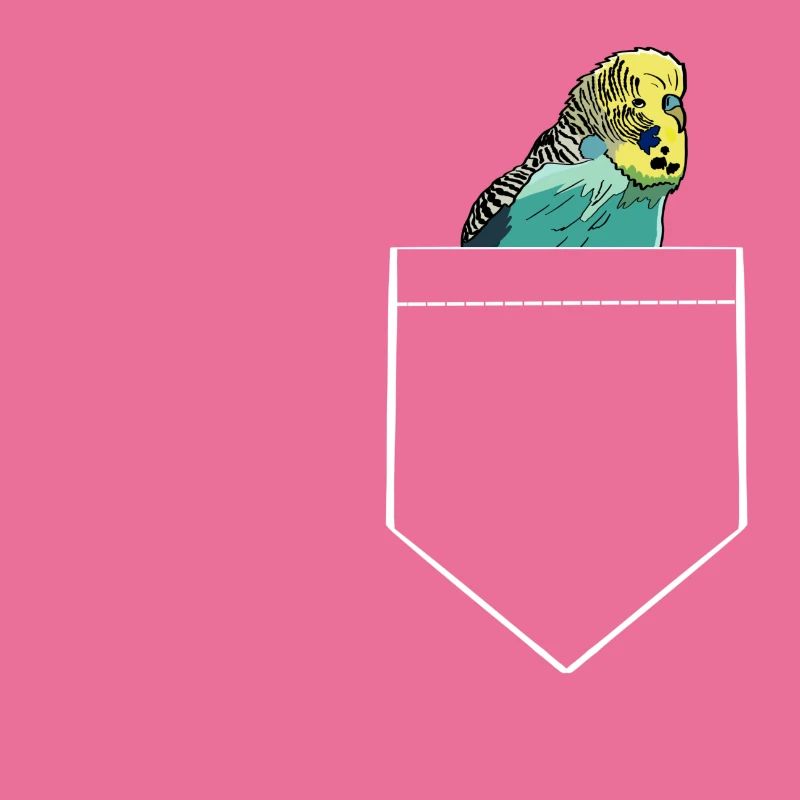 Conception de poche poitrine Budgie avec perruche