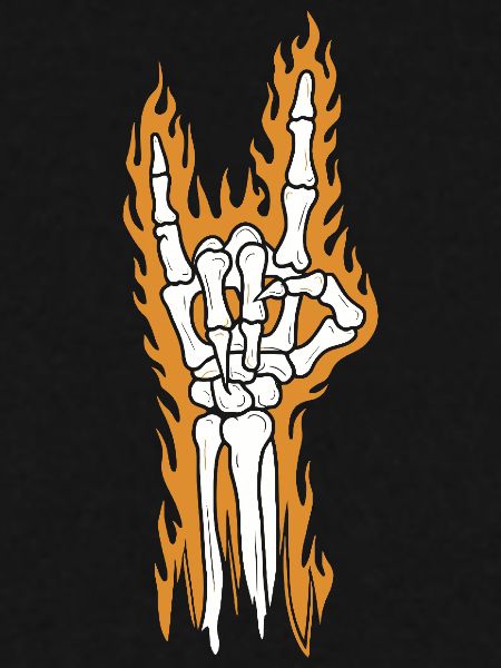 Feurige Felsenhand