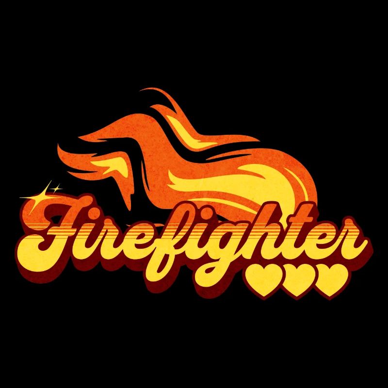 Feuerwehr Geschenk Flammenmuster