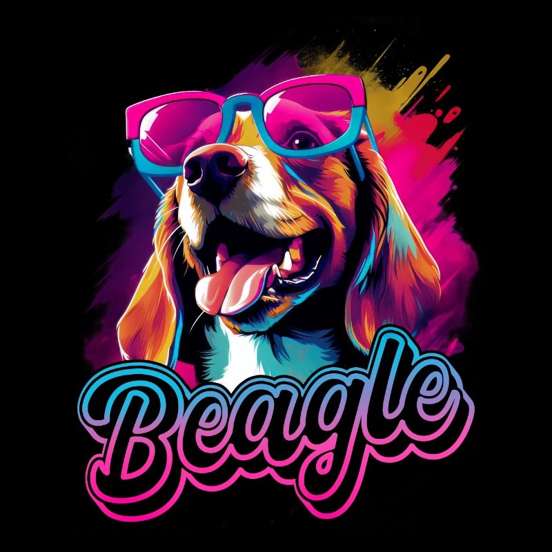 Beagle Hund mit Sonnenbrille
