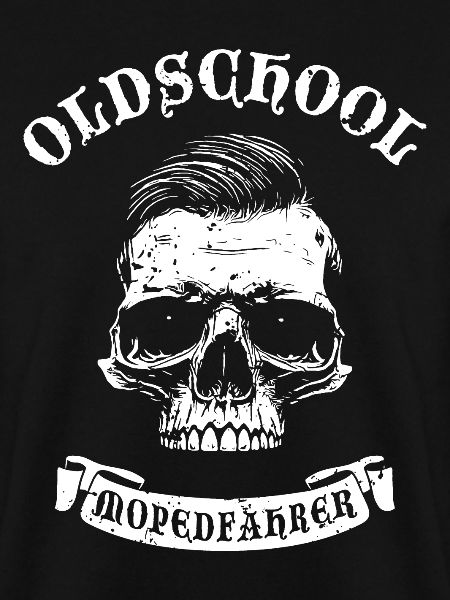 Oldschool Moped Fahrer - Totenkopf