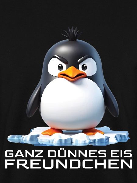 Ganz dünnes Eis Freundchen Pinguin