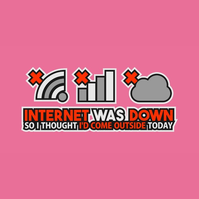 Internet Was Down - Offline Programmierer Computer