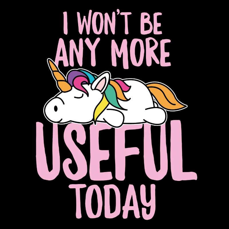 Lustiges Einhorn Unicorn Faul sein Fun Geschenk