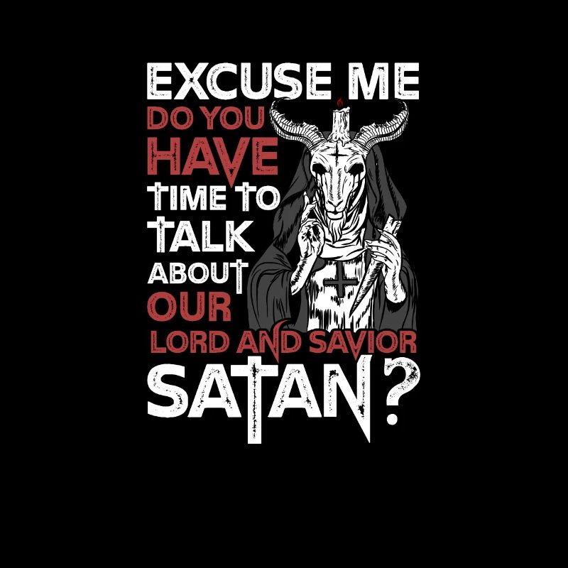 Satan Baphomet T-Shirt 666 Diable Sinner God 666