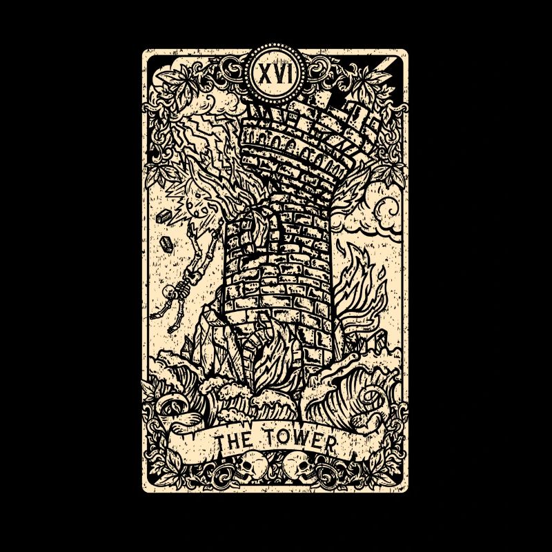 The Tower I Goth Tarot Card I Fortune Teller
