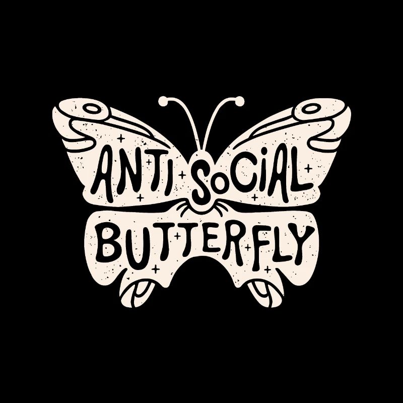 Antisozialer Schmetterling introvertiert asozial