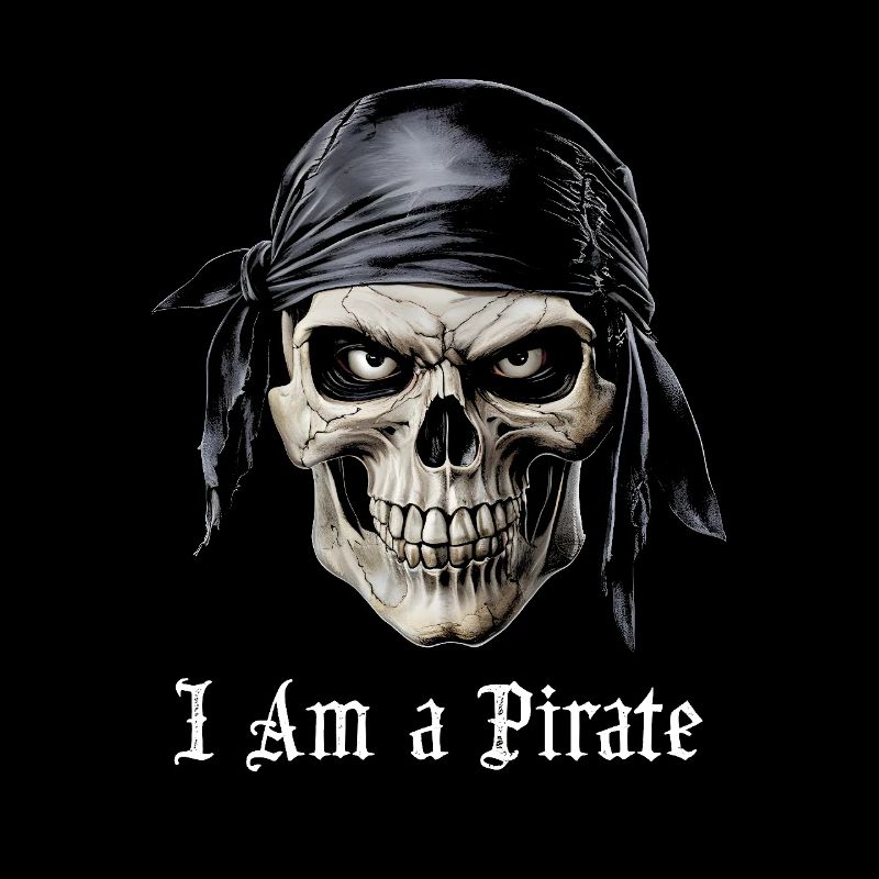 Totenkopf Ich bin ein Pirat mit Augen