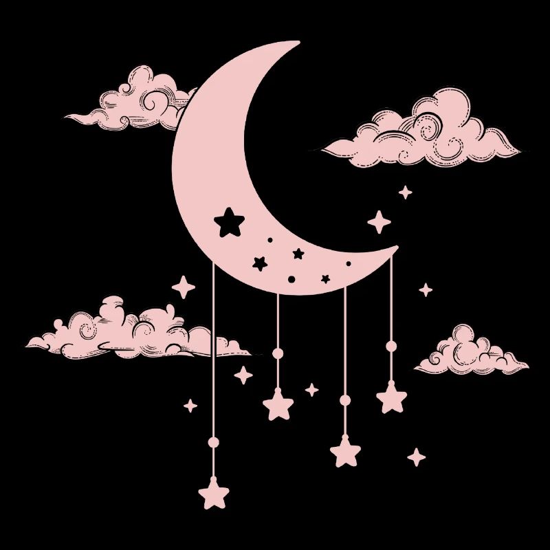 Mignon croissant pastel Goth Moon