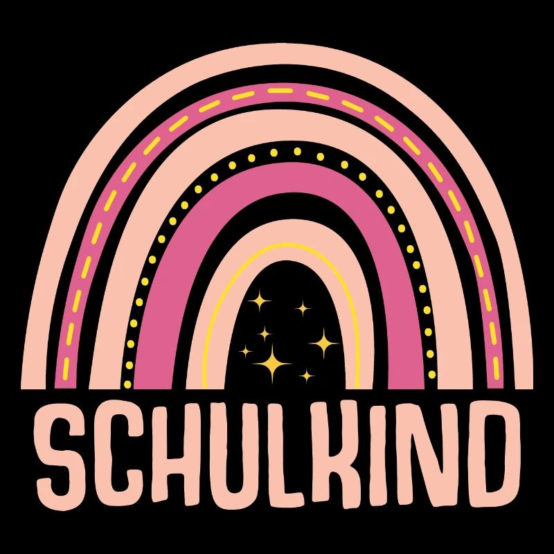 Regenbogen Schulkind Schulanfang Mädchen
