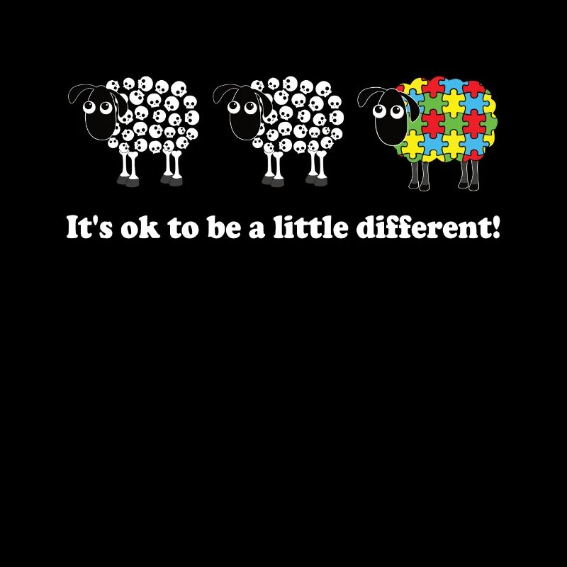 Its ok to be a little different autism Schafe