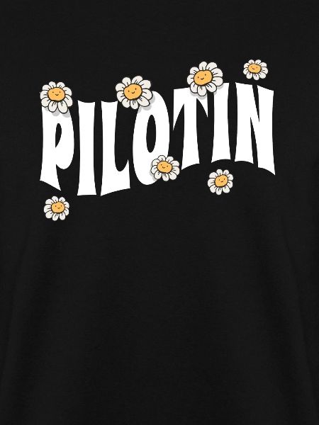 Flugzeug niedliche Blumen Pilotin