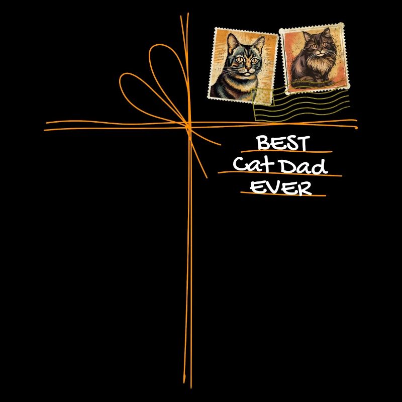 Chats, Papa, Chat, Dessins Animés, Chats, Papas Chat