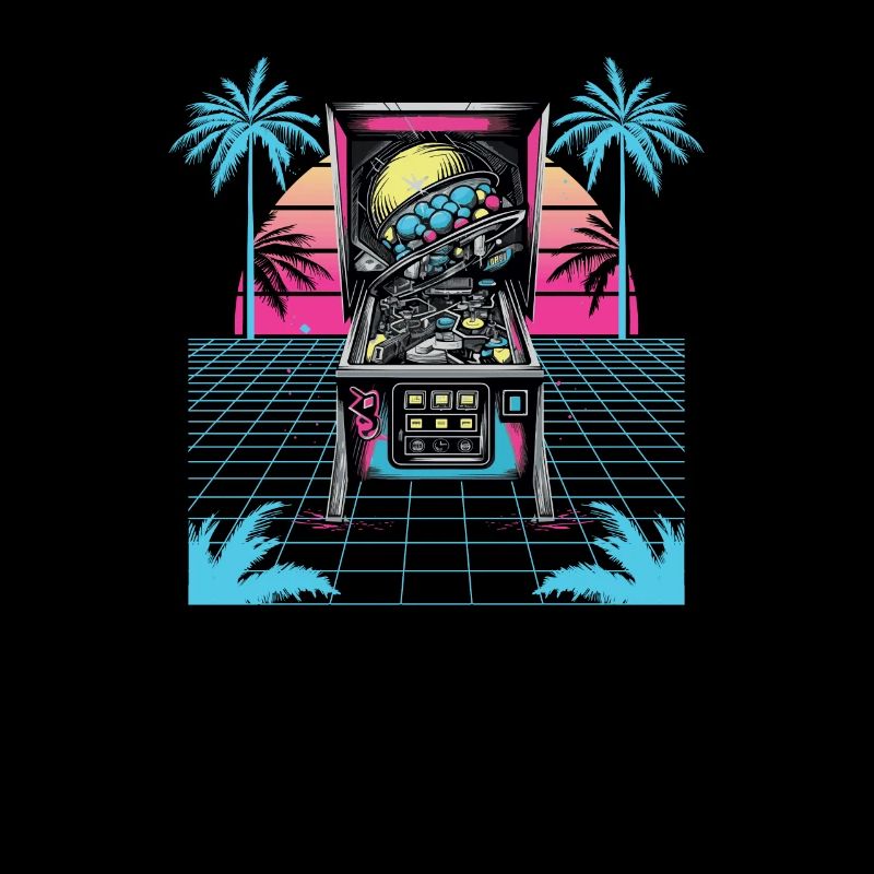 Flipper Flipperautomat Arcade Gamer Retrowave