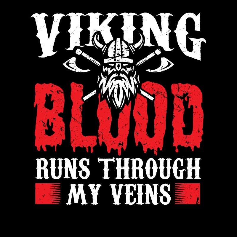 Wikinger Blut Nordisch Axt Thor Hammer Bart Odin