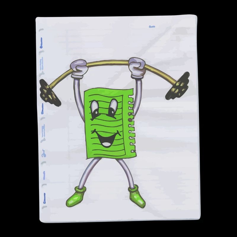 Note Zettel Sport Pumper dessin dessin de peinture Haltère