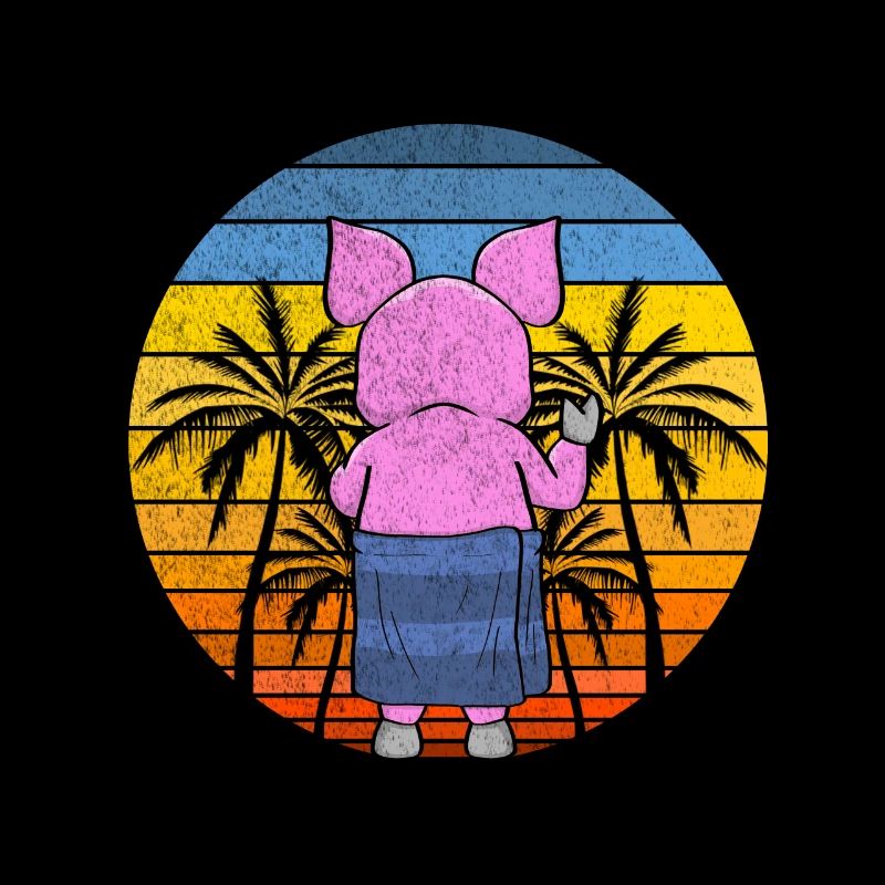 Cochon Sur la plage Vacances