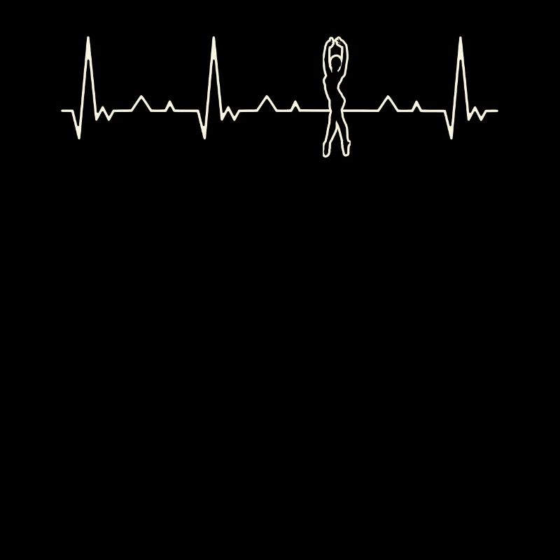 Chica de ballet bailando. Corazón. Amor. Ekg.