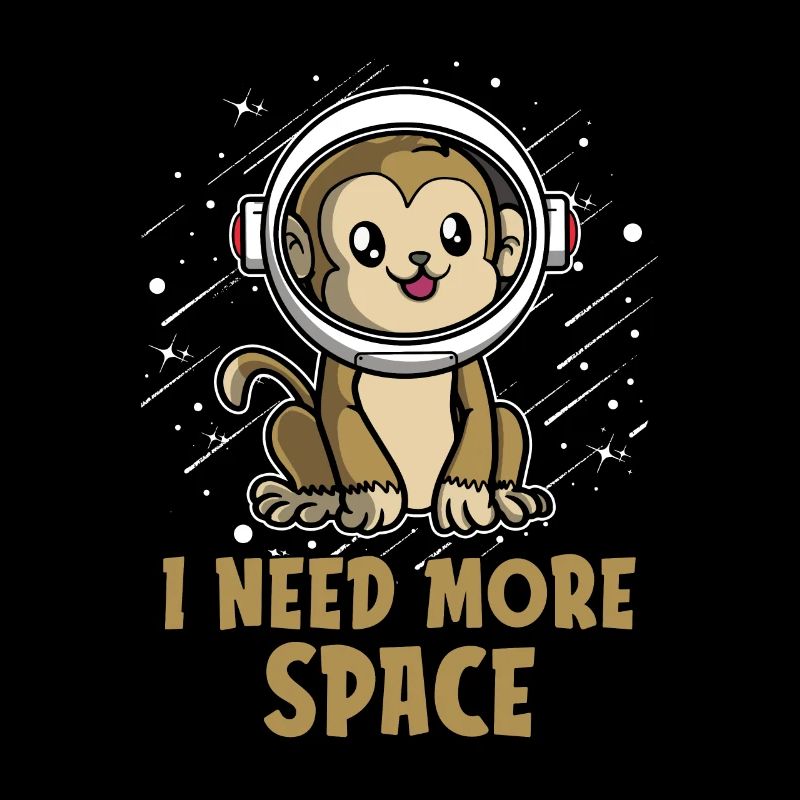 Astronaute singe J’ai besoin de plus d’espace
