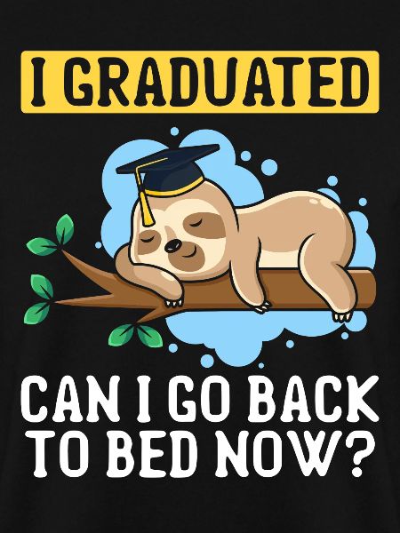 Sloth Graduation Lazy Student