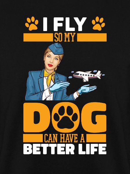 Flugbegleiter Stewardess Hund