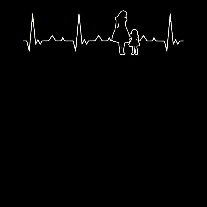 Madre e hija. Corazón. Amor. Ekg. Legumbres.