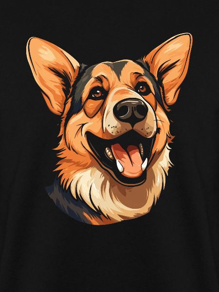 Schäferhund Lächelnd