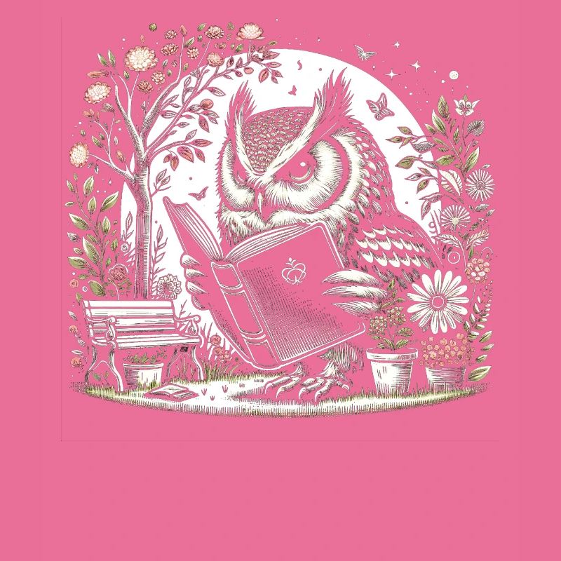 Owl Reading Book – Full Moon Scenery Reader